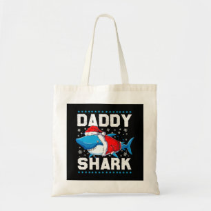 Daddy Shark Santa Fathers Day Tote Bag