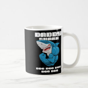 Daddy Shark Shirt Funny Fathers Day Gift For Kids Coffee Mug