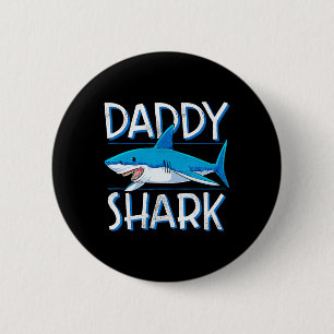 Daddy Shark T Shirt Fathers Day Gifts Family Match 6 Cm Round Badge