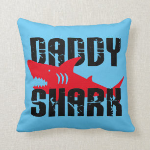 Daddy Shark Worn Graphic Cushion
