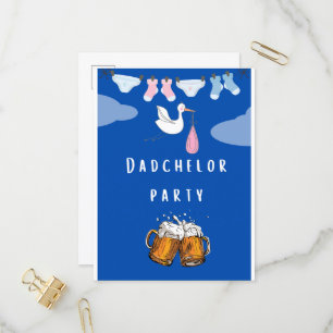 daddy shower diaper dadchelor , beer party  invitation postcard