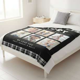 Daddy Simply The Best Photo Collage Personalised Fleece Blanket