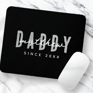 Daddy Since 20XX Modern Elegant Simple Mouse Mat