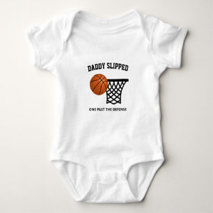 Daddy slipped one past the defence basketball baby bodysuit