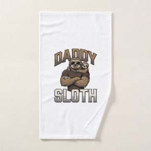 Daddy Sloth Funny Family Vintage Engraving Shirt_1 Hand Towel