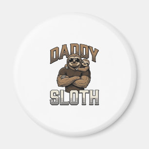 Daddy Sloth Funny Family Vintage Engraving Shirt_1 Magnet