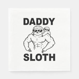 Daddy Sloth Napkin