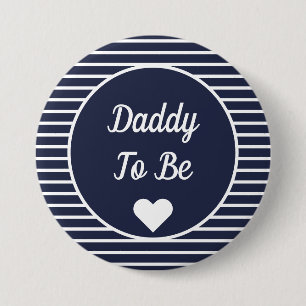 Daddy To Be Baby Shower Button