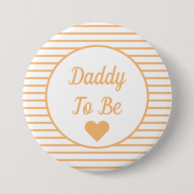 Daddy To Be Baby Shower Button (Front)