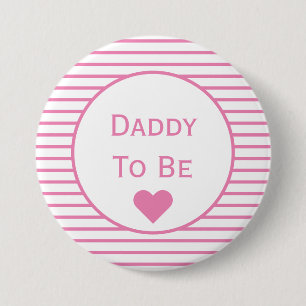 Daddy To Be Baby Shower Button