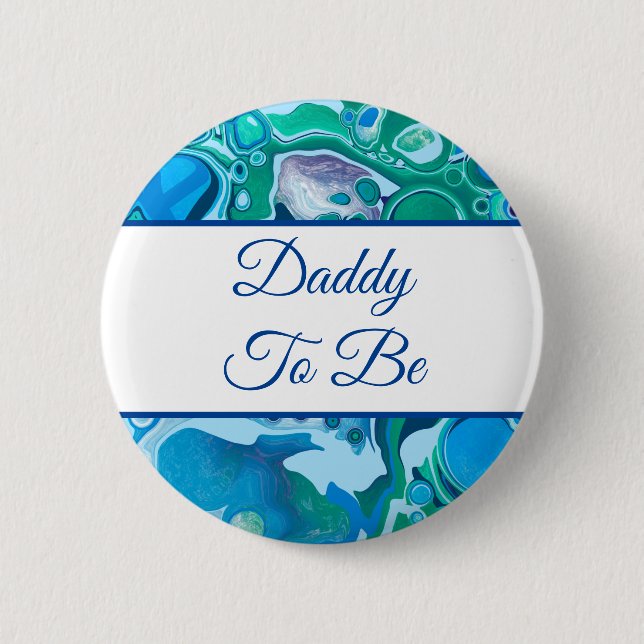 Daddy To Be | Boy's Baby Shower  6 Cm Round Badge (Front)