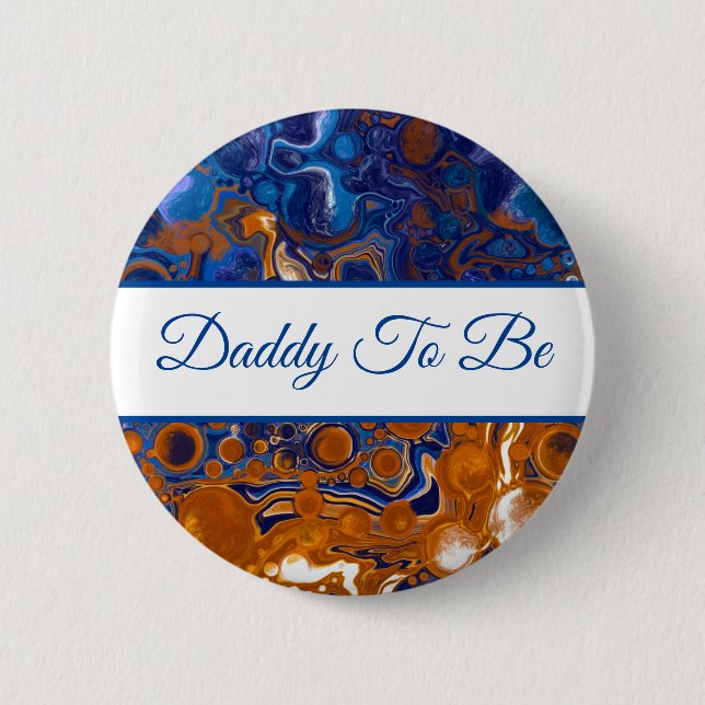 Daddy To Be | Boy's Baby Shower  6 Cm Round Badge (Front)