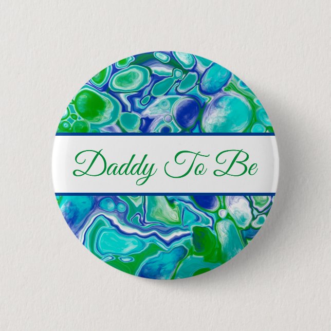Daddy To Be | Boy's  Baby Shower    Button (Front)