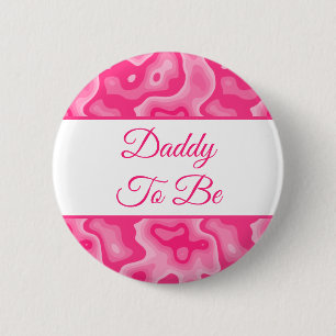 Daddy To Be Girl's Baby Shower Button