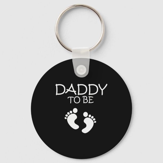 Daddy To Be New Dad Gift Tee  Key Ring (Front)