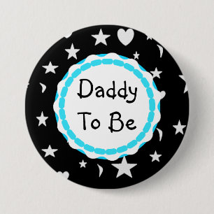 Daddy to be Stars, Moons and Heart Button