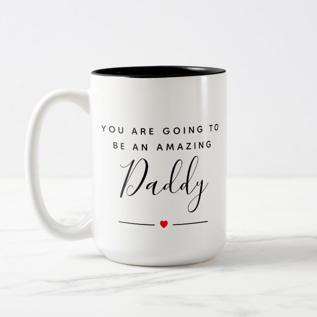 daddy to be Two-Tone coffee mug (Left)