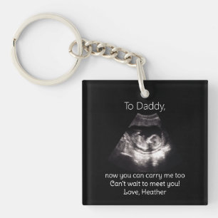 Daddy to Be Ultrasound Pregnancy Announcement Key Ring