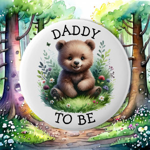 Daddy to be   Woodland Themed Baby Shower  6 Cm Round Badge