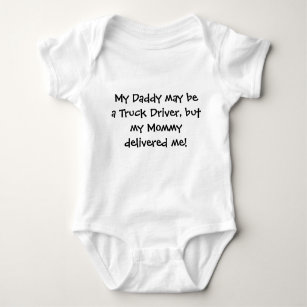 Daddy Trucker Baby Bodysuit
