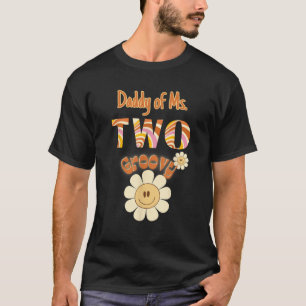 Daddy Two Groovy 2 Birthday Toddler Hippie Retro B T-Shirt