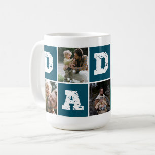 Daddy Typography Photo Collage  Coffee Mug
