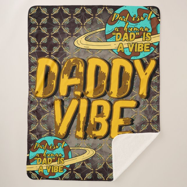 Daddy, vibe Sherpa Blanket (Front)