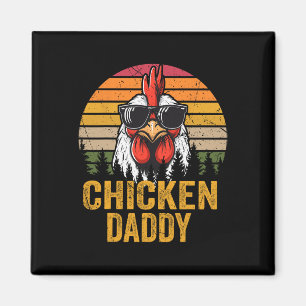 Daddy Vintage Rooster For Dad Farmer Fathers Day M Magnet