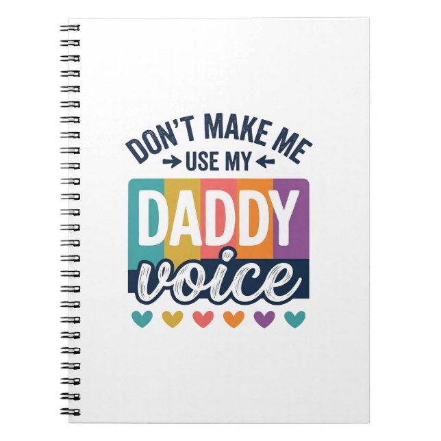 Daddy Voice Vintage Pride Shirt Design_1 Notebook (Front)