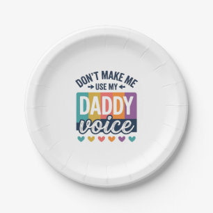 Daddy Voice Vintage Pride Shirt Design_1 Paper Plate