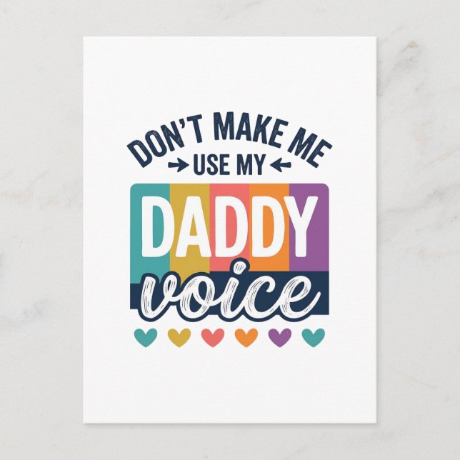 Daddy Voice Vintage Pride Shirt Design_1 Postcard (Front)