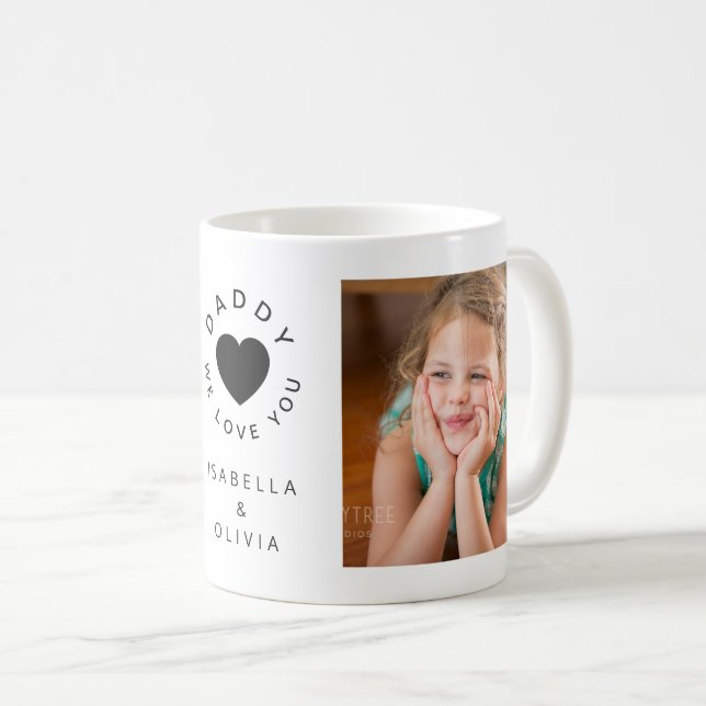 Daddy We Love You Cute Heart 2 Photo Coffee Mug (Front Right)
