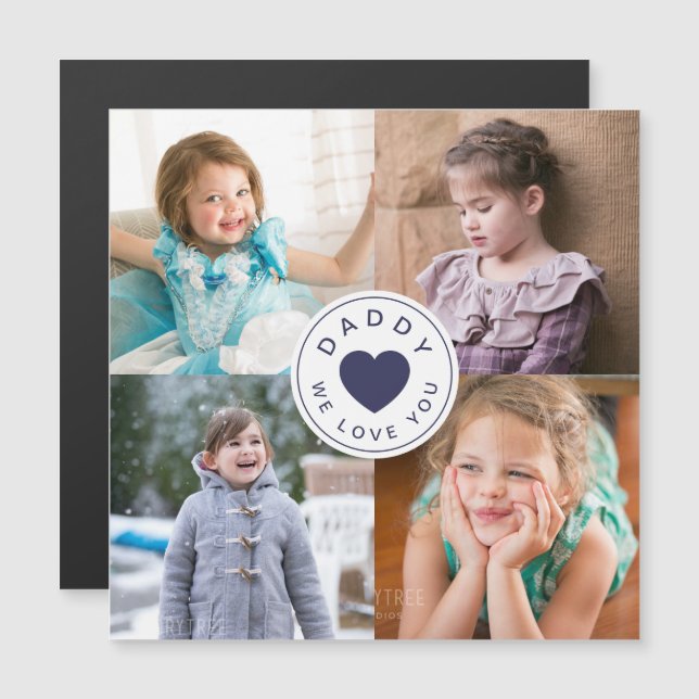 Daddy We Love You Cute Photo Collage (Front/Back)