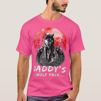 Daddy Wolf Pack Wolves Lover T-Shirt