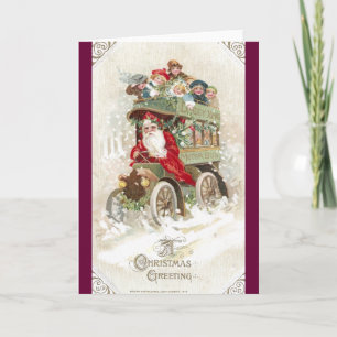 Daddy Xmas Motor Bus Holiday Card