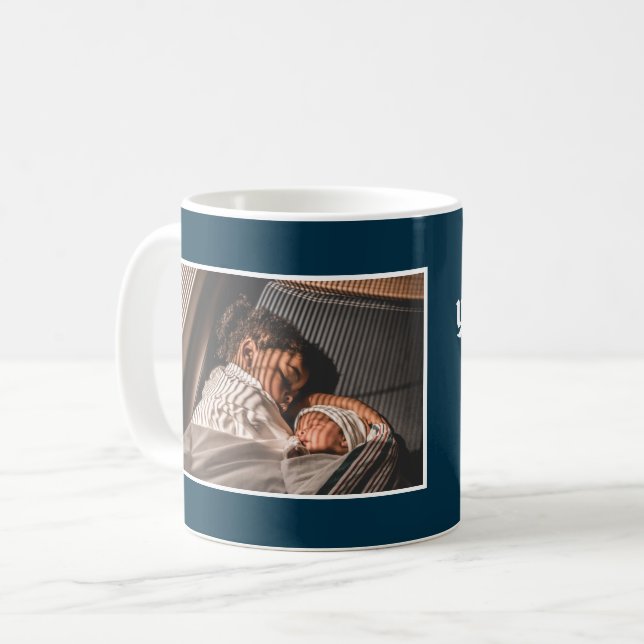 Daddy you are Hero Father`s Day Family Photo  Coffee Mug (Front Left)