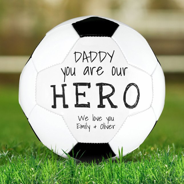 Daddy you are our Hero Kid's Names Football (Creator Uploaded)