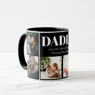 Daddy You are our Superhero Photo Collage Custom Mug