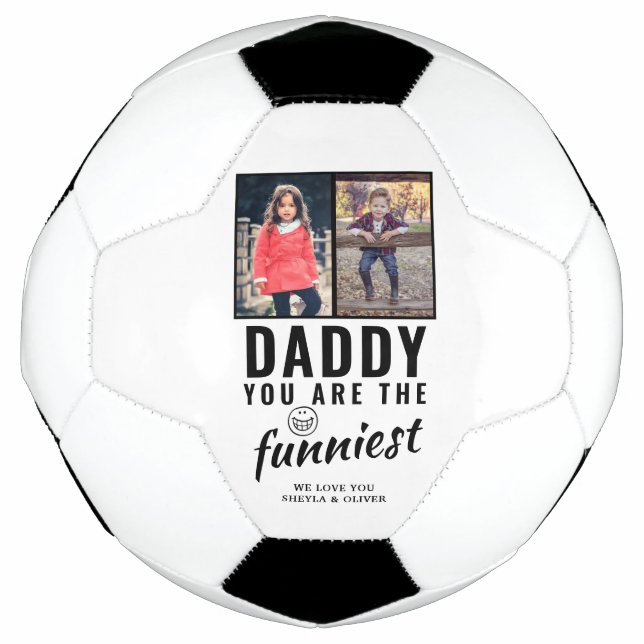 Daddy you are the Funniest Father`s Day 2 Photo Football (Front)