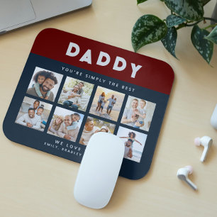 Daddy You're Simply The Best Photo Collage Mouse Mat