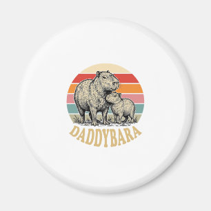 Daddybara Capybara Dad Vintage Sunset Shirt_1 Magnet