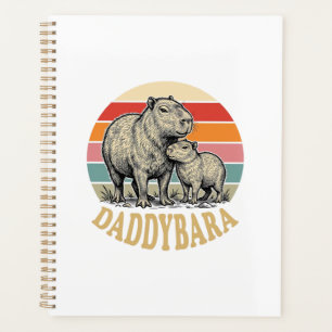 Daddybara Capybara Dad Vintage Sunset Shirt_1 Planner