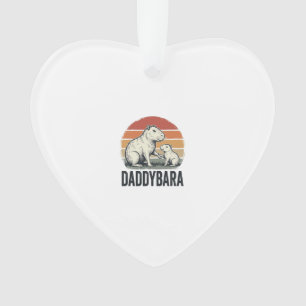 Daddybara Capybara Vintage Sunset Shirt Design_1 Ornament