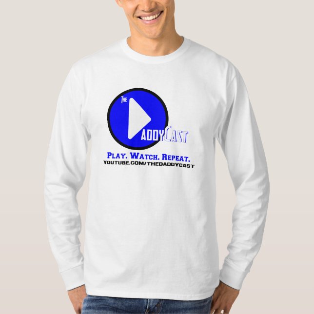 DaddyCast Long Sleeve White/Light T-Shirt (Front)