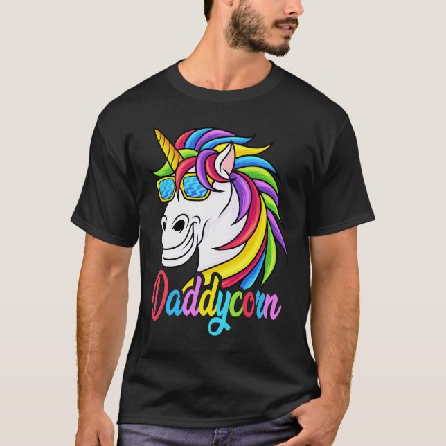 Daddycorn Funny Unicorn Dad Father's Day Gift T-Shirt (Front)