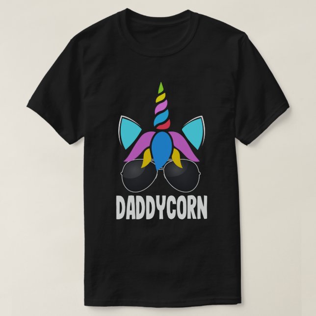 Daddycorn Funny Unicorn Dad Father's Day Gift T-Shirt (Design Front)