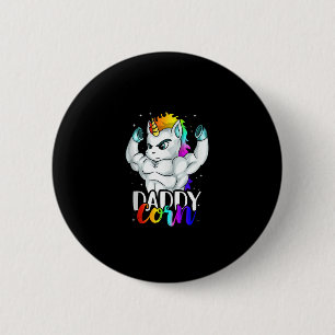 Daddycorn Unicorn Dad Daddy Man Unique Family Chri 6 Cm Round Badge