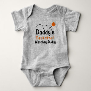 Daddy's Basketball Watching Buddy Baby Bodysuit