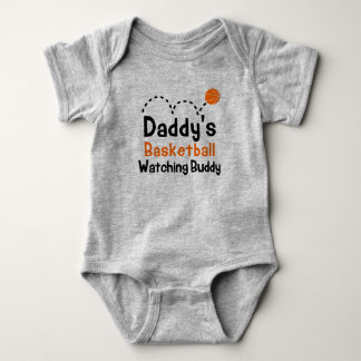 Daddy's Basketball Watching Buddy Baby Bodysuit