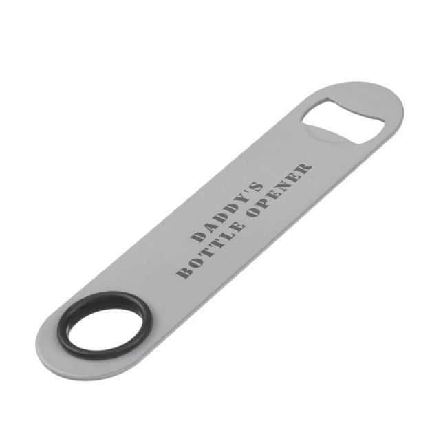 Daddy's Bottle Opener Personalised Bar Key (Front Angled)